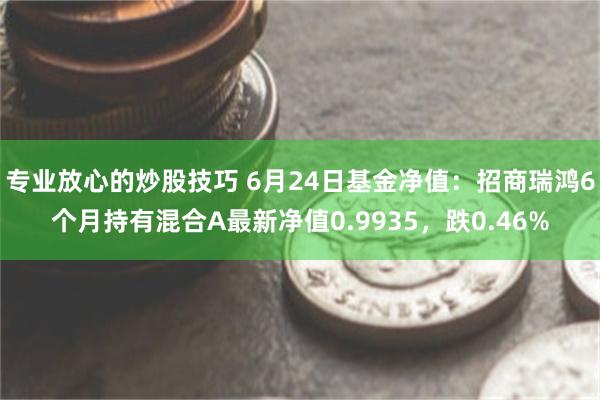 专业放心的炒股技巧 6月24日基金净值：招商瑞鸿6个月持有混合A最新净值0.9935，跌0.46%